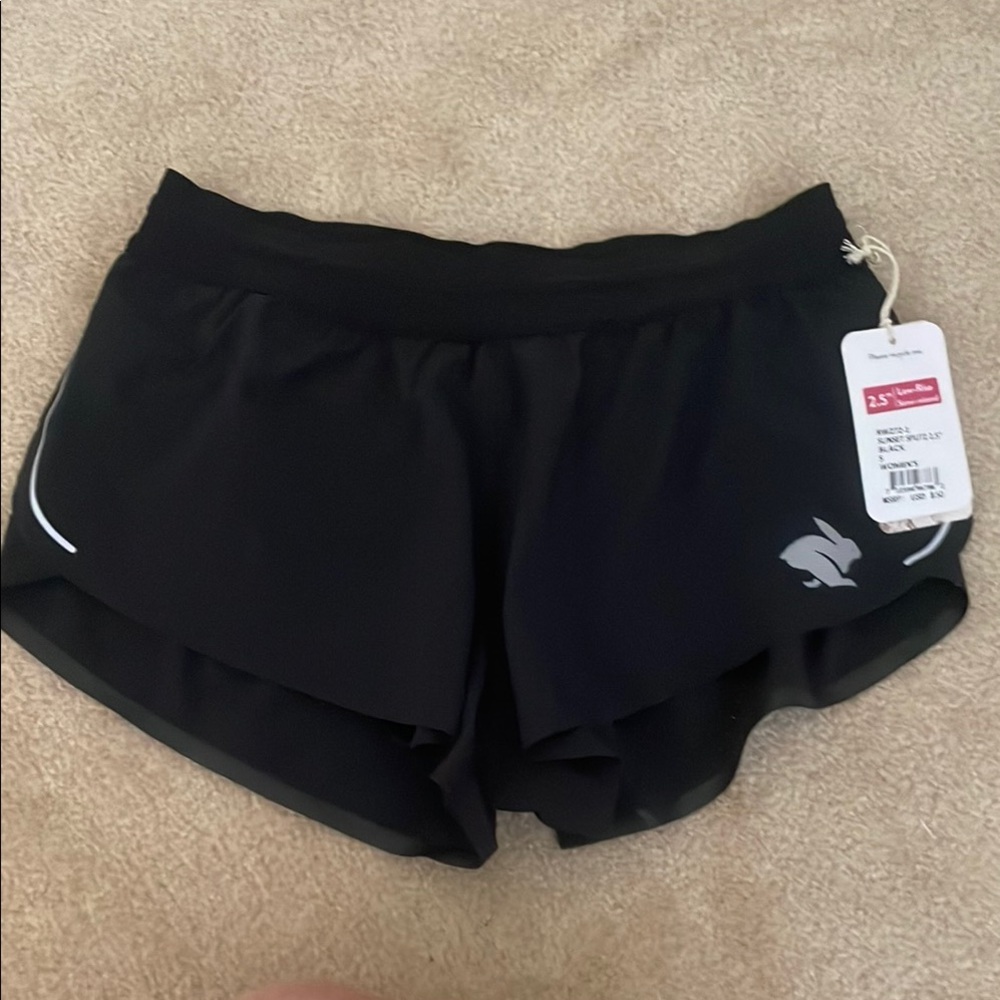 Rabbit low rise sunset splitz 2.5in short in black